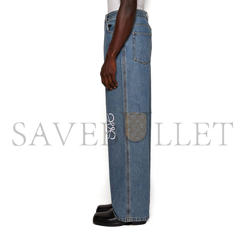 LOEWE ANAGRAM BAGGY JEANS MID BLUE